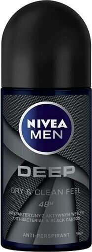 Rullīšu dezodorants vīriešiem Nivea Men Deep, 50 ml цена и информация | Dezodoranti | 220.lv