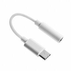 Fusion CM20 3.5 mm uz USB-C Audio Adapteris Telefoniem Balts (OEM) cena un informācija | Adapteri un USB centrmezgli | 220.lv