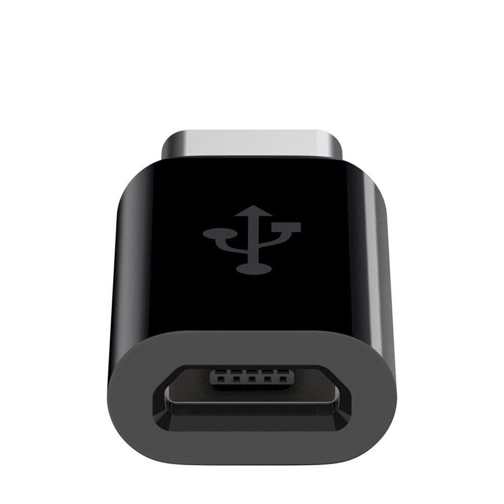 Fusion Universāls Adapteris Micro USB uz Type-C (USB-C) USB Savienojums Melns cena un informācija | Adapteri un USB centrmezgli | 220.lv