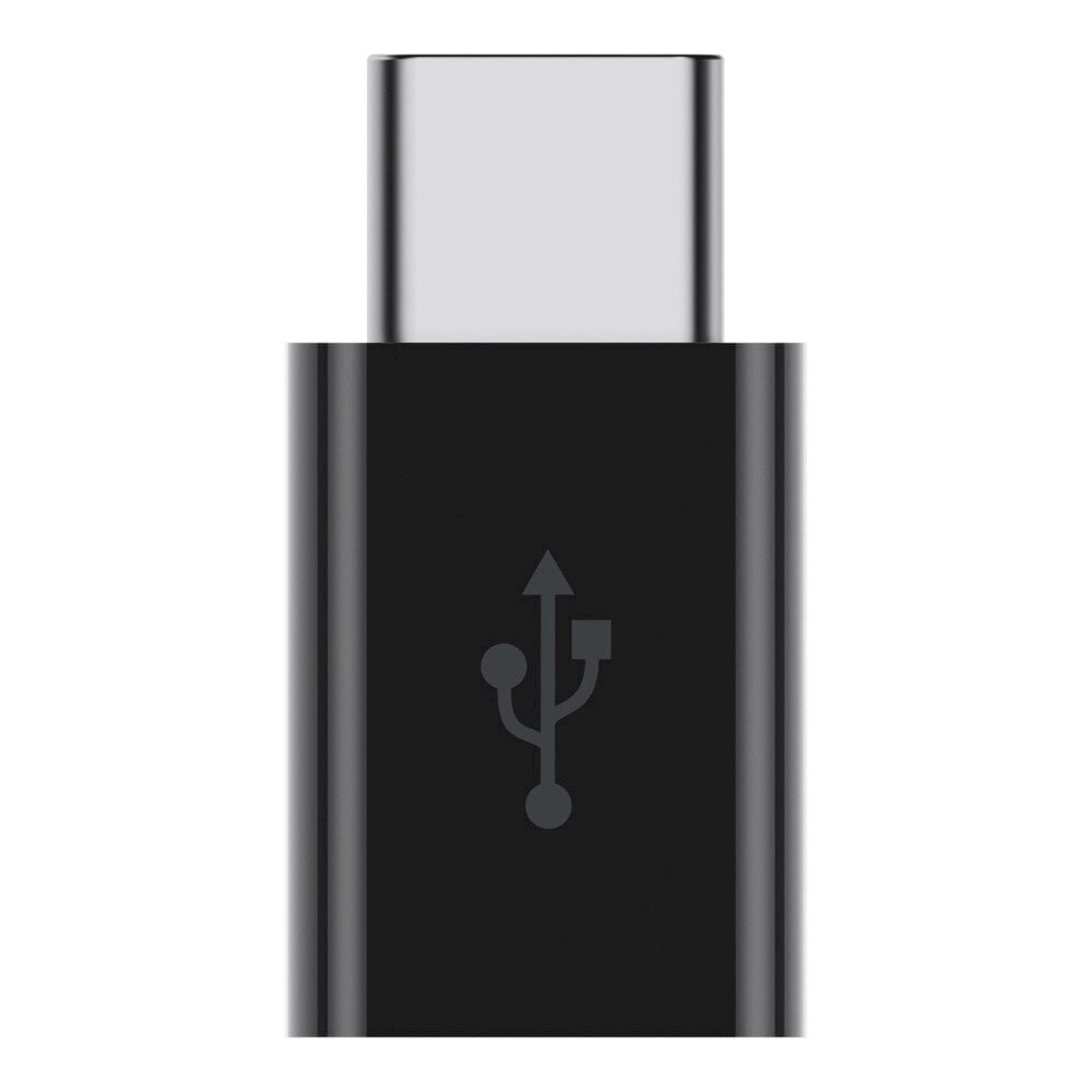 Fusion Universāls Adapteris Micro USB uz Type-C (USB-C) USB Savienojums Melns cena un informācija | Adapteri un USB centrmezgli | 220.lv