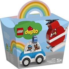 10957 LEGO® DUPLO Creative Play Пожарный вертолет и полицейская машина цена и информация | Конструкторы и кубики | 220.lv