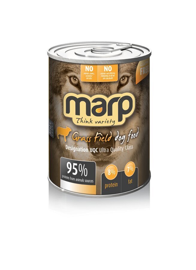 Konservi suņiem Marp Think Variety Grass Field - Tītars, Bifelis, Jērs, 400g cena un informācija | Konservi suņiem | 220.lv