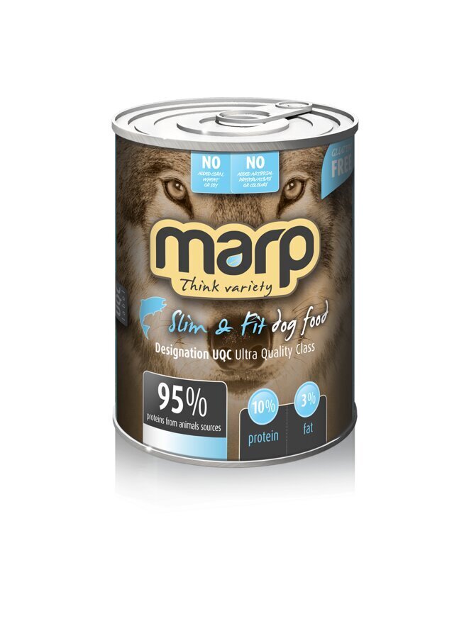 Konservi suņiem Marp Think Variety Slim & Fit - Baltās zivis, Vista, 400g cena un informācija | Konservi suņiem | 220.lv