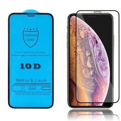 LCD aizsargstikls 10D Full Glue Apple iPhone 12/12 Pro liektss melns cena un informācija | Ekrāna aizsargstikli | 220.lv