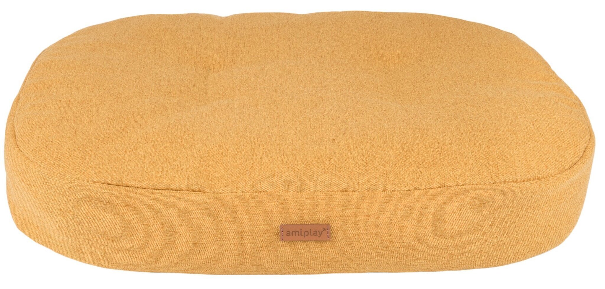 Amiplay ovāls matracis Montana Yellow L, 78x65x10 cm cena un informācija | Suņu gultas, spilveni, būdas | 220.lv