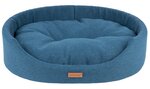 Amiplay овальный лежак Montana Blue M, 52x44x14 см