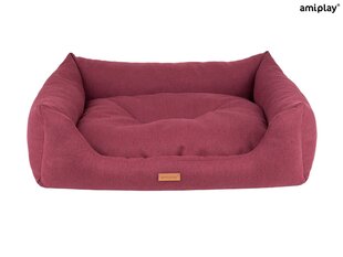 Amiplay guļvieta Sofa Montana Burgundy M, 68x56x18 cm cena un informācija | Suņu gultas, spilveni, būdas | 220.lv