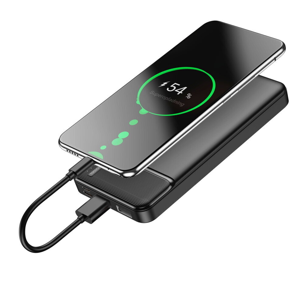 Ārējais akumulators Power Bank Maxlife MXPB-01 10000mAh, melns cena un informācija | Lādētāji-akumulatori (Power bank) | 220.lv