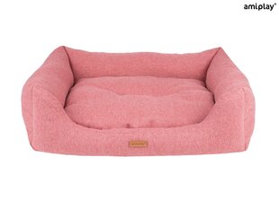 Amiplay guļvieta Sofa Montana Pink L, 78x64x19 cm cena un informācija | Suņu gultas, spilveni, būdas | 220.lv