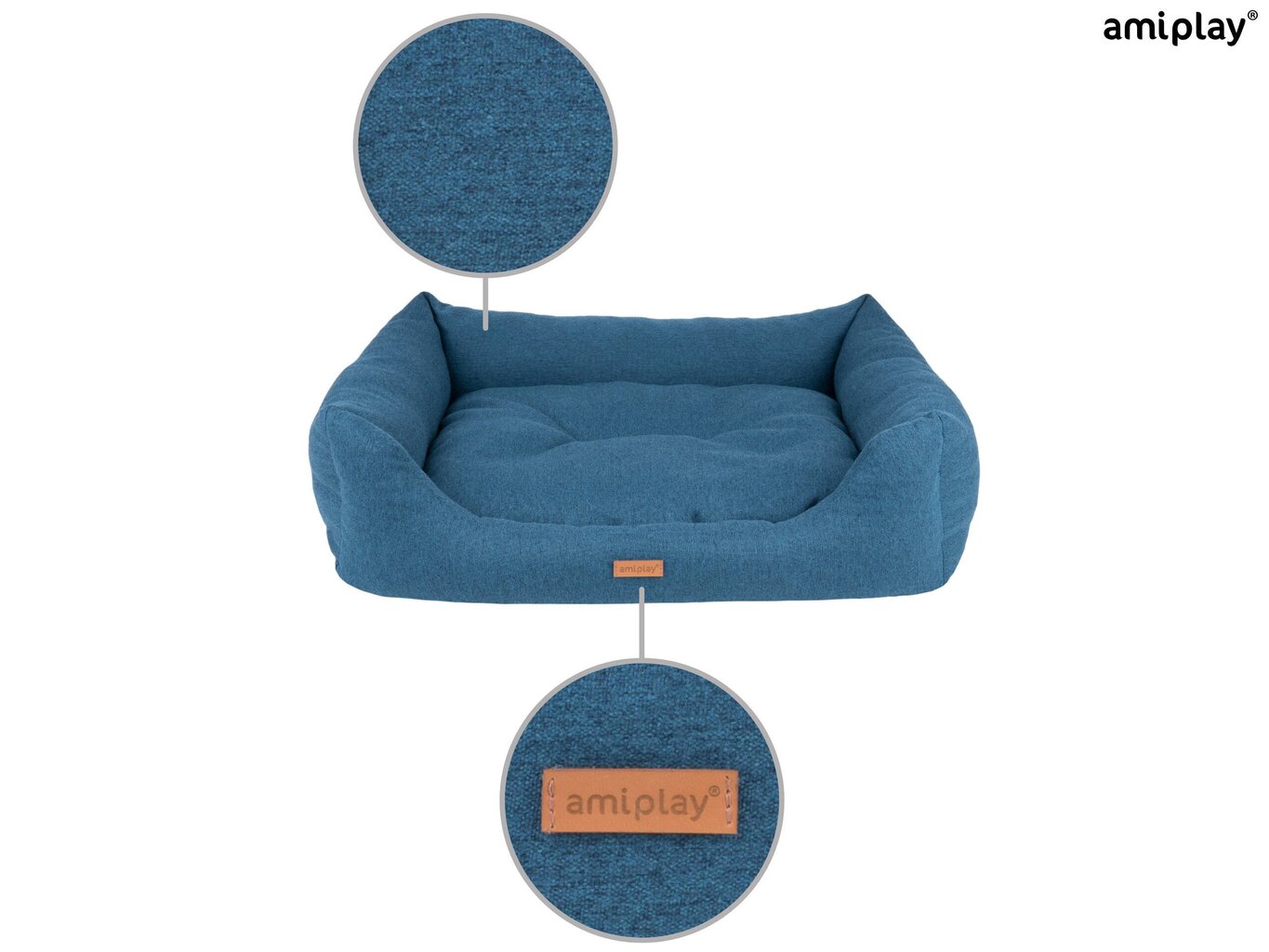 Amiplay guļvieta Sofa Montana Blue L, 78x64x19 cm cena un informācija | Suņu gultas, spilveni, būdas | 220.lv