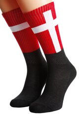 Хлопковые носки для женщин и мужчин с датским флагом DENMARK цена и информация | Мужские носки | 220.lv