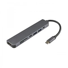 Adapteris Sbox TYPEC-7IN1 PD + C + HDMI + TF + SD + 2 x USB cena un informācija | Adapteri un USB centrmezgli | 220.lv