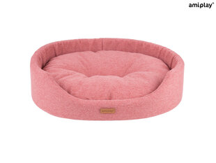 Amiplay овальный лежак Montana Pink L, 58x50x15 см цена и информация | Лежаки, домики | 220.lv