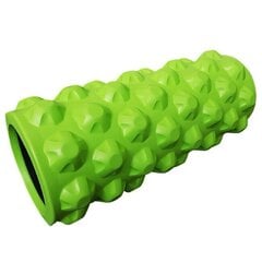 Валик для фитнеса - массажный ролик SportVida EVA (33 см длина / 13 см диаметр), зеленый цена и информация | Аксессуары для массажа | 220.lv