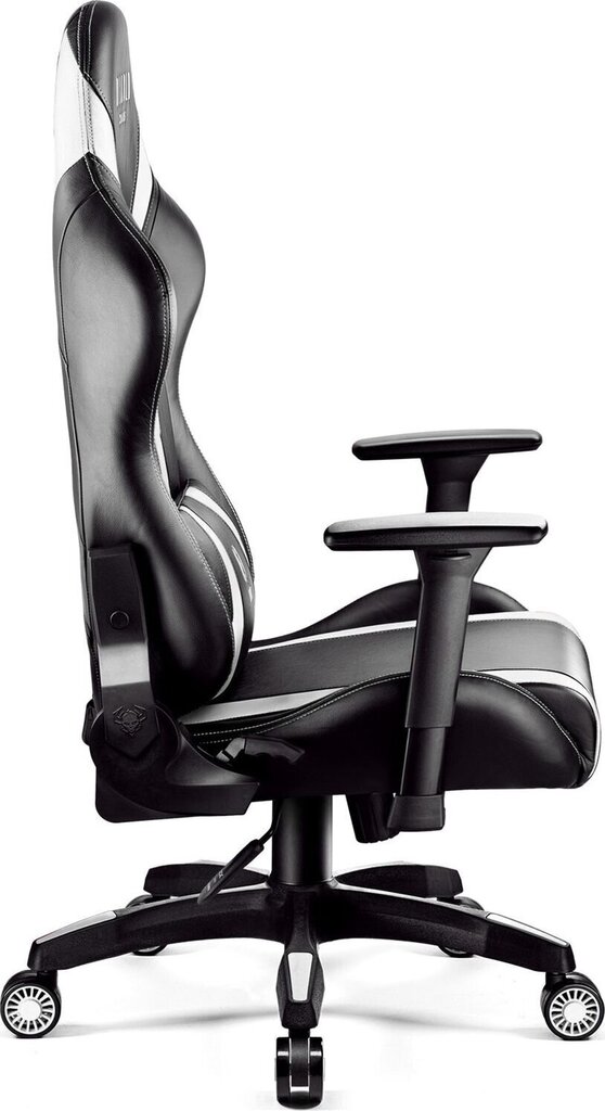Spēļu krēsls Diablo Chairs X-Horn 2.0, melns/balts (L izmērs) cena un informācija | Biroja krēsli | 220.lv