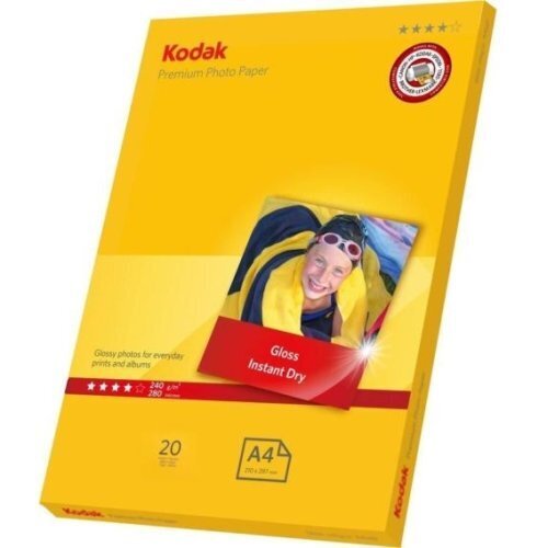 Glancēts foto papīrs Kodak A4 240G/M2 20 lapas cena un informācija | Kancelejas preces | 220.lv