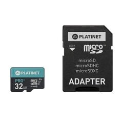Карта памяти Platinet MicroSDHC 32GB Class 10/UHS 1 Pro + Adapter SD цена и информация | Карты памяти для мобильных телефонов | 220.lv