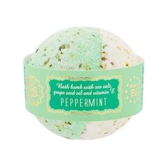 Бурлящий шарик для ванны «PEPPERMINT» с морской солью и  маслом из виноградных косточек, Saules fabrika, 145 г цена и информация | Масла, гели для душа | 220.lv