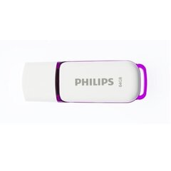 USB zibatmiņa Philips 64GB USB 2.0 Snow Edition Purple cena un informācija | Philips Ārējie datu nesēji | 220.lv