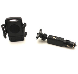 Автомобильный держатель с двойной зарядкой (2 USB разъема) Tellos CCH-01 (2.1A) цена и информация | Держатели для телефонов | 220.lv