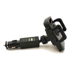 Автомобильный держатель с двойной зарядкой (2 USB разъема) Tellos CCH-01 (2.1A) цена и информация | Держатели для телефонов | 220.lv