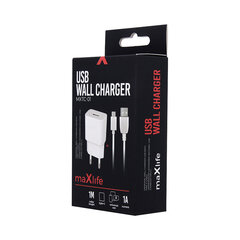 Maxlife MXTC-01 charger 1x USB 2.1A white цена и информация | Зарядные устройства для телефонов | 220.lv