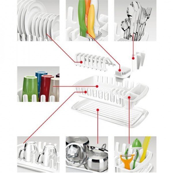 Trauku žāvētājs Cleankit 50x30x12 cm, TESCOMA cena un informācija | Virtuves piederumi | 220.lv