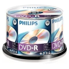 Philips DVD-R 4.7GB CAKE BOX 50 cena un informācija | Portatīvo datoru dzesēšanas paliktņi un citi piederumi | 220.lv