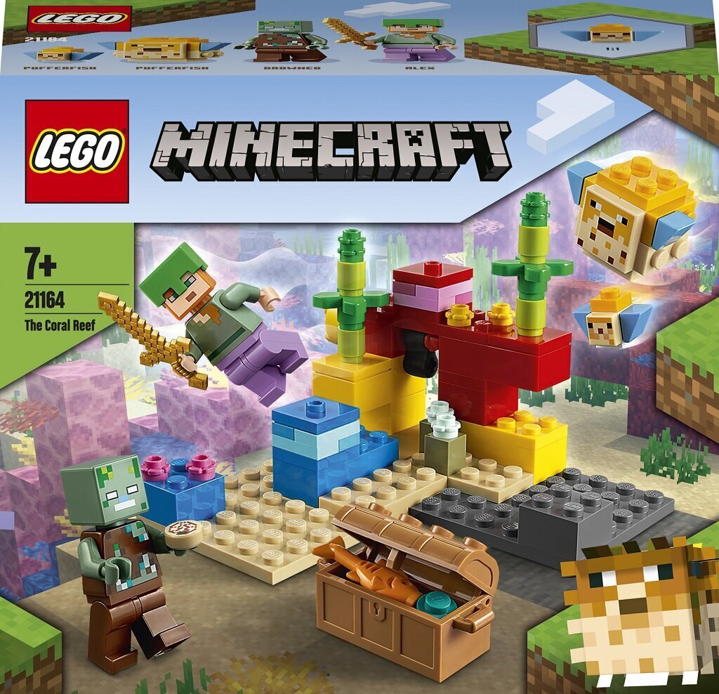 21164 LEGO® Minecraft Koraļļu rifs цена | 220.lv