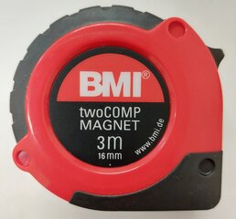 Рулетка BMI twoCOMP с магнитом (3 м) цена и информация | Механические инструменты | 220.lv