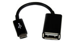 Адаптер с MicroUSB на USB (OTG), черный