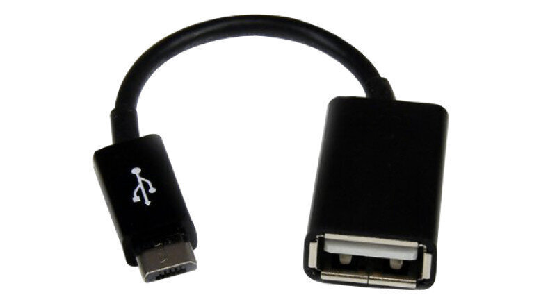 Pārveidotājs no "microUSB" uz USB (OTG), melns цена и информация | Adapteri un USB centrmezgli | 220.lv