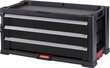 Instrumentu lāde ar 3 atviktnēm Drawers Tool Chest 56,2x28,9x26,2cm cena un informācija | Instrumentu kastes | 220.lv