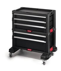 Instrumentu lāde ar 5 atviktnēm uz riteņiem Drawers Tool Chest Set 56,2x28,9x50,2cm cena un informācija | Instrumentu kastes | 220.lv