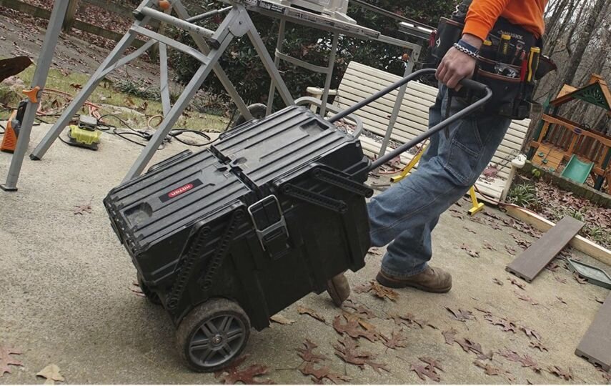 Instrumentu kaste uz riteņiem Cantilever Mobile Cart Job Box 64,6x37,3x41cm cena un informācija | Instrumentu kastes | 220.lv