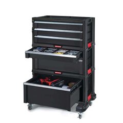 Instrumentu kaste ar 6 atvilktnēm uz riteņiem Drawers Tool Chest Set cena un informācija | Instrumentu kastes | 220.lv