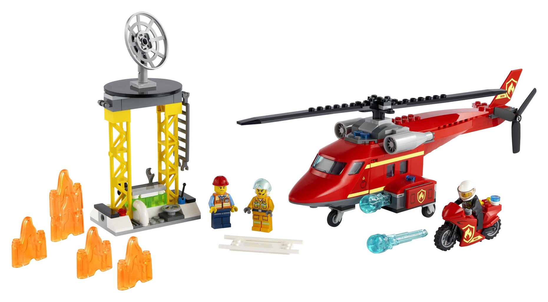 60281 LEGO® City Ugunsdzēsēju glābšanas helikopters cena un informācija | Konstruktori | 220.lv
