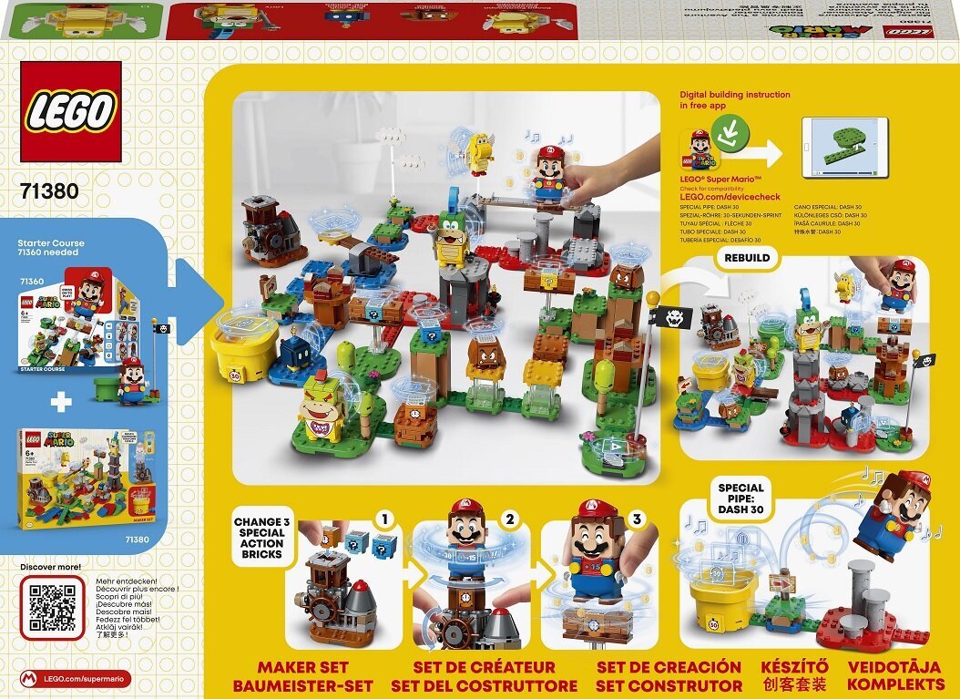 71380 LEGO® Super Mario Iemācieties būvēt savu piedzīvojumu veidošanas komplektu цена и информация | Konstruktori | 220.lv