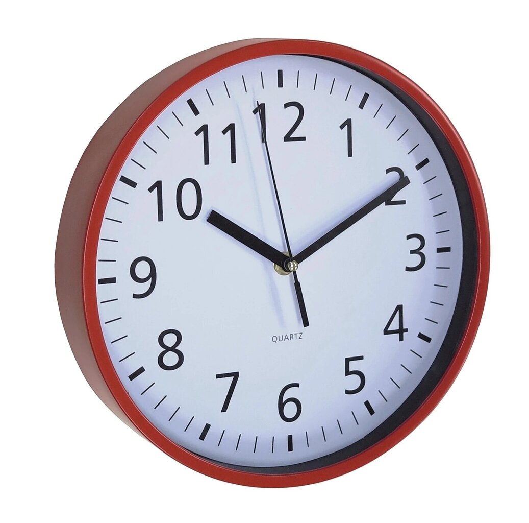 Sienas pulkstenis & Oslash; 25,5cm sarkans cena un informācija | Pulksteņi | 220.lv