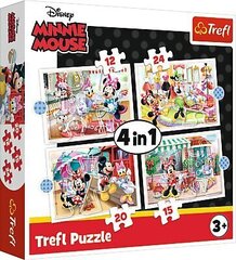 Puzles komplekts Trefl 4in1 Pele Minnija, 61 d. cena un informācija | Puzles, 3D puzles | 220.lv