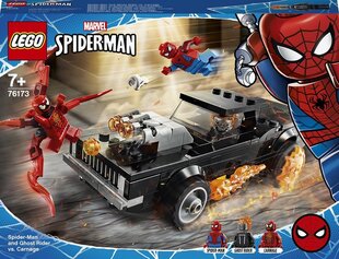 76173 LEGO® Super Heroes Zirnekļcilvēks un Tumšais baikeris pret Carnage cena un informācija | Konstruktori | 220.lv