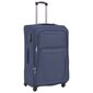 Mīksts koferu komplekts ar riteņiem, zils, 3 gab. цена и информация | Koferi, ceļojumu somas | 220.lv