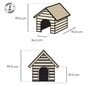 Suņa būda Dog House 95x99x99cm pelēka cena un informācija | Suņu gultas, spilveni, būdas | 220.lv