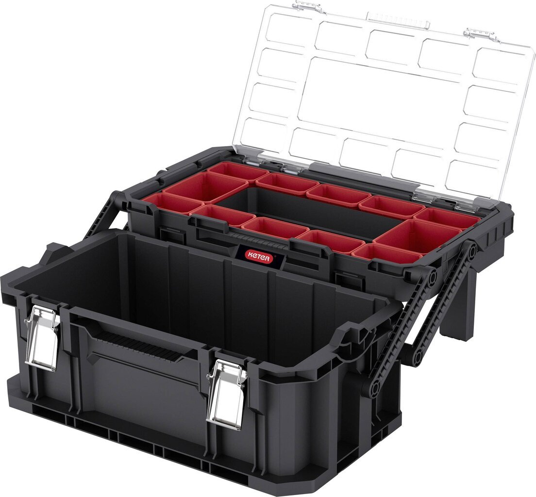 Instrumentu kaste Connect Cantilever Toolbox 22, 56,5x31,7x25,1cm cena un informācija | Instrumentu kastes | 220.lv