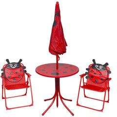 Комплект садовой мебели детский vidaXL, 4 части, красный цена и информация | Деревянный стол для пикника с зонтиком AXI | 220.lv