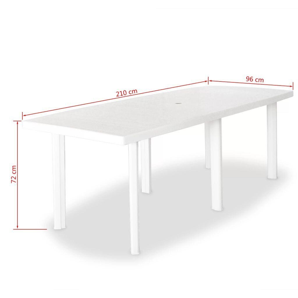 Dārza galds, balts цена и информация | Dārza galdi | 220.lv