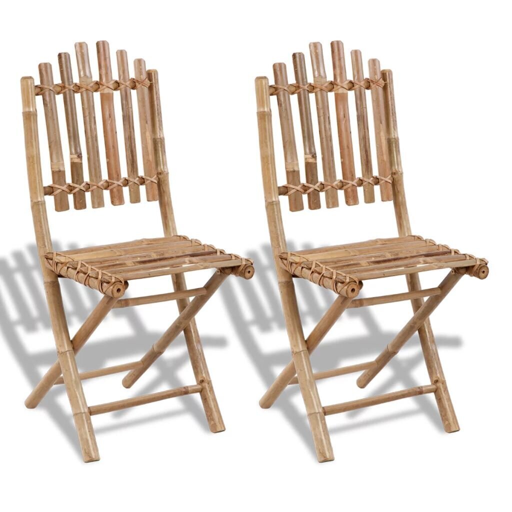 Salokāmi bambusa krēsli, 2 gab cena un informācija | Dārza krēsli | 220.lv