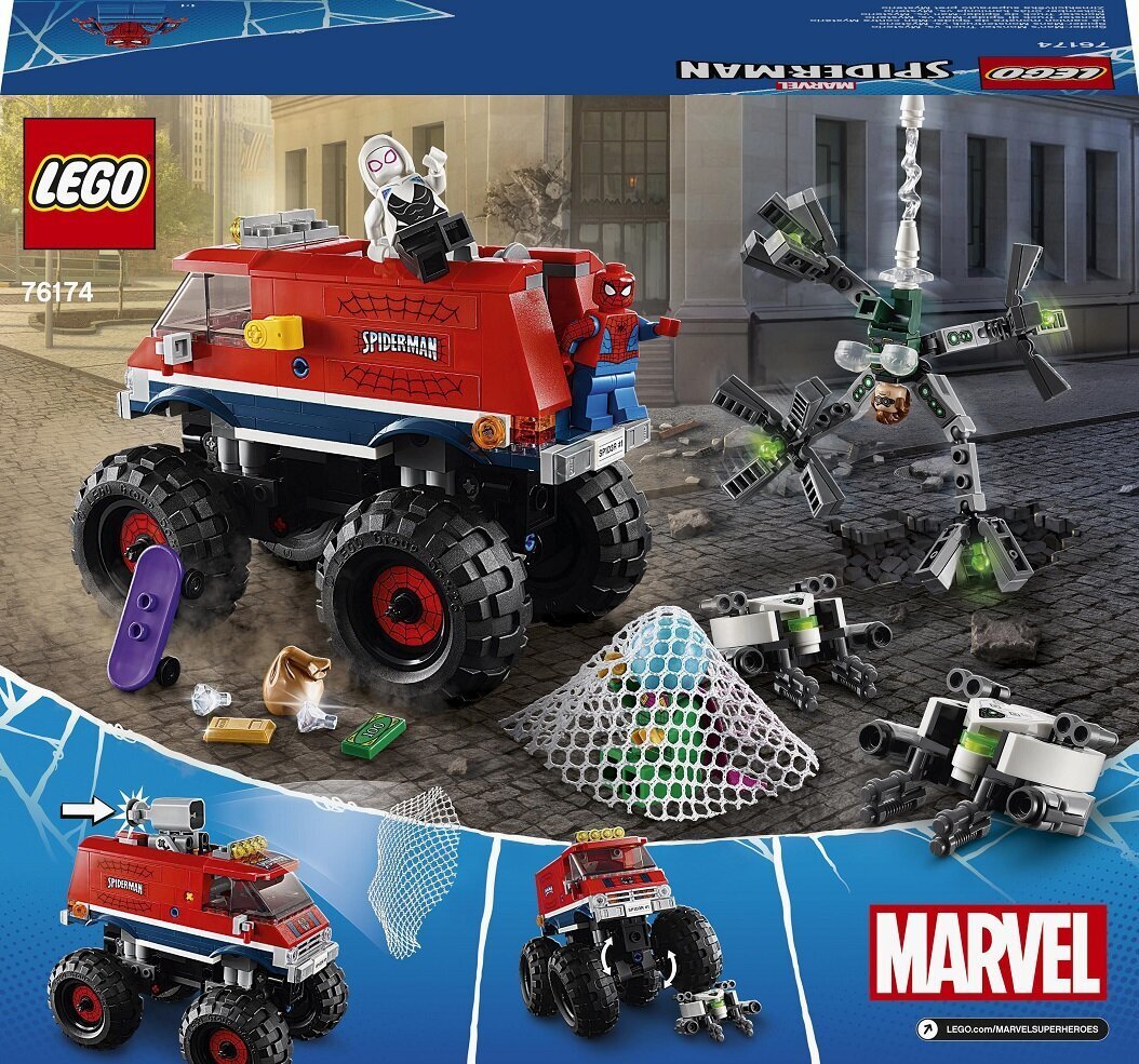 76174 LEGO® Zirnekļcilvēka Monster Truck pret Mysterio цена | 220.lv