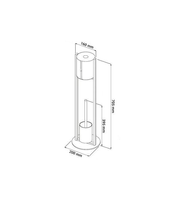Tualetes papīra statīvs ar tualetes poda birsti Q-Bath Shine&Matt cena un informācija | Vannas istabas aksesuāri | 220.lv