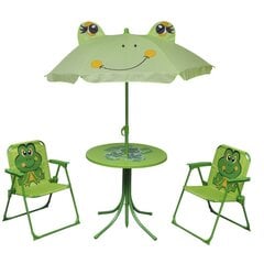 Набор садовой мебели для детей, 4 части, зеленый цена и информация | Деревянный стол для пикника с зонтиком AXI | 220.lv